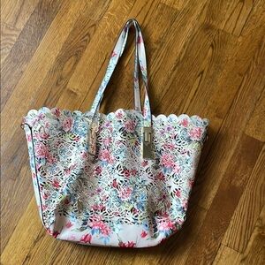 Floral Lace Tote Bag